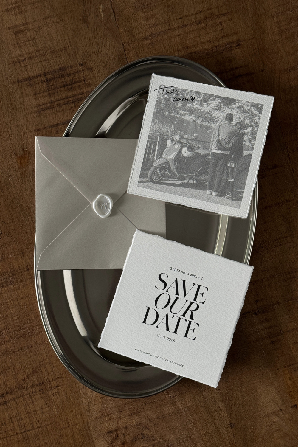 Save the Date - That´s Amore Hochzeit Wedding Canva Vorlage quadratisch