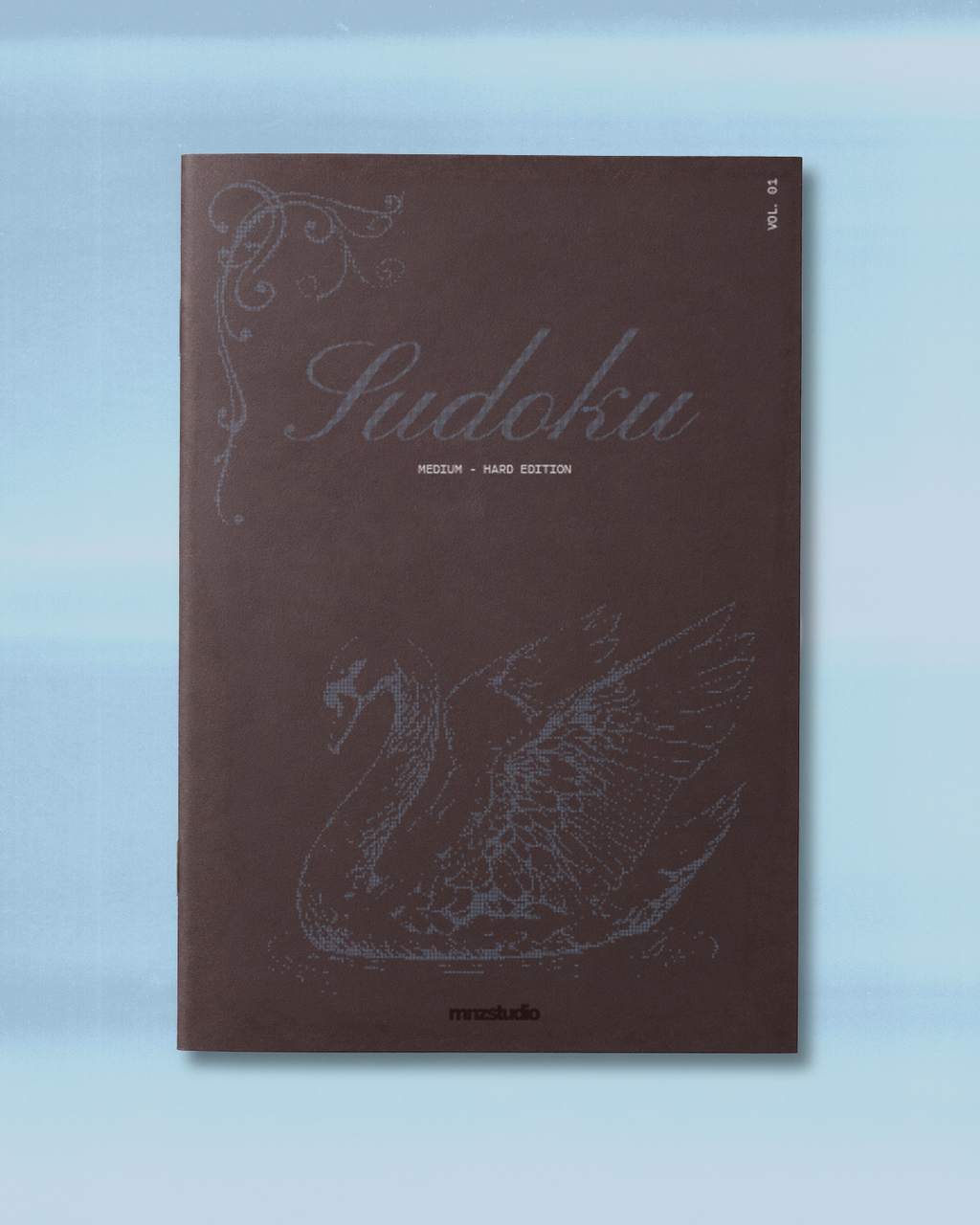 Ästhetisches Pocket Sudoku Schwan – Limited Edition A6